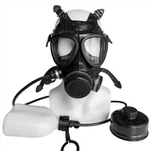 Gasmask med CS-skyddsfilter och matsal