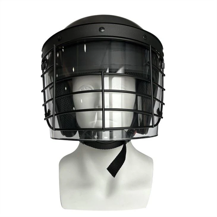 Police Security Anti Riot Helmet With Hard Neck Protector